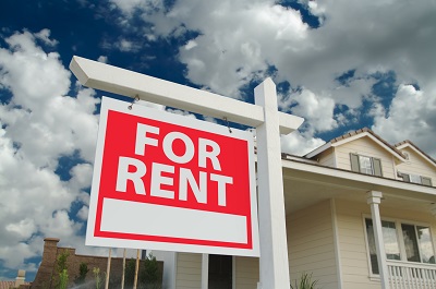 image of for rent sign outside of house